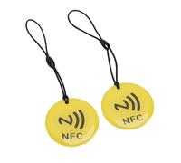 Yechiry 10PCS NFC Keychaintags, Transparent EP NTAG213 Chip Programmable NFC Access Tag, Lightweight Water Proof Rewritable Cards Broad Compatible for All Enabled Mobile Devices