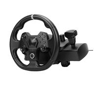 Yechiry 11 Inch Gaming Steering Wheel, 270 Degree Rotation with 7 Level Adjustable Sensitivity and Dual Joysticks, with Programmable Pedals and G Clamp, for PC