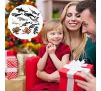 Yechiry 12PCS Mini Sea Animal Toys, Plastic Ocean Creatures Figurines, Detailed Learning Toys for Kids, Ideal for Home Decoration, Party Favors & Crafts (BL-1073 marine animal 12-piece set 72G)