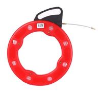 Yechiry 15M Fiberglass Fish Tape Reel, Steel Wire Cable Puller with Impact for Snaking Threading Wires Through Walls Ceilings Conduits PVC Pipes Under Carpets (15M)