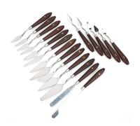 Yechiry 18Pcs Paint Scraper Knife, Plastic Handle Oil Painting Tool, Seamless Connection Art Tool, Ideal for Various Painting Effects & Art Supplies (18pcs)