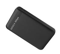 Yechiry 2.5" High Speed USB3.0 Hard Disk Enclosure for 6TB UASP Acceleration Supports XP/ 8 for Data Backup (Black)