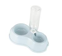 Yechiry 2 in 1 Double Cat Bowl for Multi Cat Households | Auto Refill Water Bowl with Siphon, Large Capacity Pet Feeder for Indoor Feeding