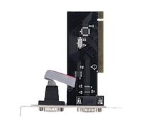 Yechiry 2 Port PCIe Serial Expansion Card Adapter, Industrial DB9 RS232 COM Ports, 16C550 UART, WCH382 Chip,TAA Low Profile Compact, Driver CD for Windows, DOS Support,PCIe Serial