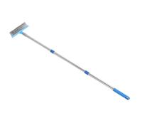 Yechiry 20CM Hard Brush, Stiff Stainless Steel Brush Head with Telescopic Handle, for Grime Moss Removal on Outdoor Floor Deck Garden Garage (120cm)