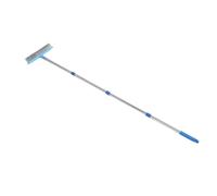 Yechiry 20CM Hard Brush, Stiff Stainless Steel Brush Head with Telescopic Handle, for Grime Moss Removal on Outdoor Floor Deck Garden Garage (160cm)