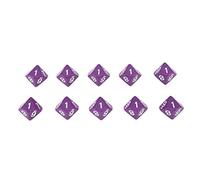 Yechiry 20Pcs 10 Sided Dice, Plastic Number Dice, Beautiful Design for Board Games, Chess, Poker & Number Teaching (Purple)