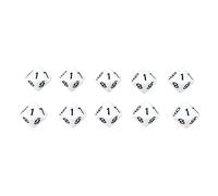 Yechiry 20Pcs 10 Sided Dice, Plastic Number Dice, Beautiful Design for Board Games, Chess, Poker & Number Teaching (White)
