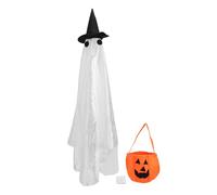 Yechiry 23inch Porch Goose Ghost Costume Felt Polyester Scary Halloween Costume Fall Decoration Halloween Goose Outfit for Gardens Outdoor Party Lawn Courtyards Living Rooms Offices