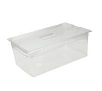 Yechiry 25L Slow Cooker Container, Slow Cooker Water Tank Transparent Food Grade PP Heatproof Impactproof with Smooth Rounded Edges for Family Cooking