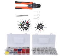 Yechiry 26 Type Pin Connector Kit, 844PCS 1 1.5 .8 2.2 .8 3.5mm Non Insulated Wire Terminals Crimp Pins with Multifunction Crimping Cutting Stripping Tool, Ideal for Automotive Car