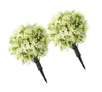 Yechiry 2PCS Artificial Topiary Ball Tree, 17.8 Inch Fake Evergreen Shrub Bushes, Artificial Topiary Tree with Spike, Ideal for Front Porch, Outdoor, Home Office, Terrace & Balcony