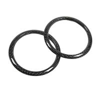 Yechiry 2pcs Car AC Outlet Ring, Carbon Fiber Air Conditioning Vent Trim Replacement for 2012 2020, Professional Manufactured Cover for Scratches Glossy Appearance