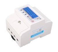 Yechiry 3 Phase Energy Meter, DTS6619 3 Phase 4 Wire DIN Rail Electricity Usage Meter 3x5 A LCD Display with Backlit Sealed Design for PV Systems Home Power Monitoring