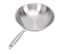 Yechiry 304 Stainless Steel Multi Layer Wok Stir Fry Pan with Non Stick Coating and Detachable Handle Compatible with Induction, Gas, Electric Ceramic, and Halogen (34CM)