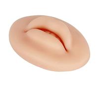 Yechiry 3D Silicone Fake Skin Lips, Practice Silicone Lips for Training with Tooth Shape Upgraded Model, Soft Real Skin Touch Feeling, Training Accessory (Deep Skin Tone)