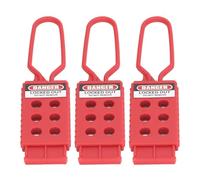 Yechiry 3PCS 6 Holes Tagout Hasps, Electrical Insulation Lockout Hasp with Sun Pattern Process, 9mm Hole Diameter Safety Device for Shutdown Maintenance