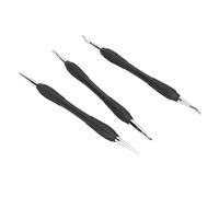 Yechiry 3PCS Leather Craft Modeling Tools Set, Professional Stainless Steel Press and Rub Tools for Shaping, Carving & Texturing, Leatherworking Kit with Multiple Uses for Wax and