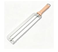Yechiry 3pcs Stainless Steel Bread Slicer, Adjustable Bread Cutter with Solid Wood Handle Serrated Blade Precise Slicing for Home Bakers and Artisan Loaves 7x40.5x2cm (Stainless Steel Adjustable