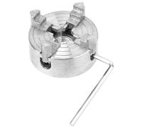 Yechiry 4 Jaw Lathe Chuck Z011A, Zinc Alloy Independent Reversible Jaw for Wood Metal Lathes, Mini Turning Accessory
