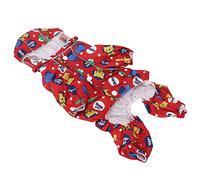 Yechiry 4 Legs Pet Rain Slicker Durable Hooded Design for Rainy and Windy Days Lightweight Polyester 1 X Dog Poncho (S)