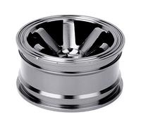 Yechiry 4pcs Aluminum Alloy RC Wheel Hub, Lightweight Anodized Black Blue Coffee, Compact Size for 1/10 Flat Running Drift RC Car (Black)