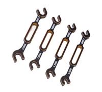 Yechiry 4PCS RC Wrench, Premium Aluminum Alloy Turnbuckle Nut Ball Joint Remover Tool, 3.0, 3.2, .5, .7, 4.0, 5.0, ., 6.0mm Sizes Tool for RC Car, Boat, Drone, Crawler, Truck (Gold)