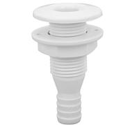 Yechiry 5/8in Thru Hull Fitting for Boats Marines, Rugged ABS Material, Trouble-free Hose Connection, Easy Operation (White)