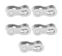 Yechiry 5 Pairs Bicycle Missing Link, Rustproof Alloy Steel Easy Installation Reusable Bike Chain Link with Quick Release & Slippy Edges for 6, 7, 8, 9, 10, 11, 12 Speed Chain (10 Speed)