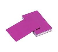 Yechiry 50Pcs Aluminium Alloy Business Cards, Impressive Blank Business Cards Metal Smooth Business Visiting Name Cards for Professional Identity (Purple)