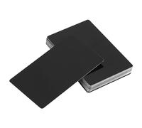 Yechiry 50Pcs Aluminium Alloy Business Cards, Impressive Blank Business Cards Metal Smooth Business Visiting Name Cards for Professional Identity (Black)