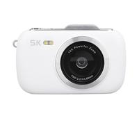 Yechiry 5K 15FPS Video 80MP Photo, 18X Digital Zoom Camera, 2.8 Inch IPS Screen, Compact Camera with F/2.2 F=3.83mm Wide Angle Lens and Large Aperture for Photography and Recording (White)
