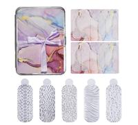 Yechiry 60PCS 3D Silicone Nail Forms Mould Sticker Set, 5 Styles 12 Sizes Reusable Manicure Stickers, Ultra Thin Durable Nail Art Forms with Water Washable Design, Ideal for Gel