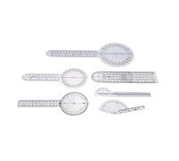 Yechiry 6PCS Goniometer Set Multifunction Joint Goniometer Ideal for Physical and Students 6 8 10inch PVC