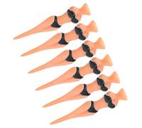 Yechiry 6pcs PE Plastic Tees, Innovative Bikini Shape Training Tool, Reusable Environmentally Friendly Tees with Pitchfork Legs, Ideal for Patching Putting Green, Light Weight Easy Carry (Black)