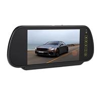 Yechiry 7 Inch Rear View Mirror Monitor, LCD Backup Camera Display with DC12V-24V Compatibility, PAL/NTSC Support, No Needed