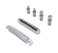 Yechiry 7 String Guitar Bridge, Tune O Ma Tic Bridge and Tailpiece Set Compatible with SG Style Electric Guitar, Zinc Alloy | Adjustable Overtone Saddle, CR Plated Finish Stop