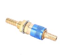 Yechiry 8mm Water Cooled Adapter Set, Durable Quick Connector Fitting for MIG TIG Welder Torch, Brass Material, Includes 1 X Quick Female Connector and 1 X Male (Blue)