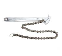 Yechiry 9in Adjustable Chain Wrench, Reversible Ratcheting Pipe Tong Fits 6.1in Diameter, Heat Treated Steel for Oil Filter Tool and Pipe Fittings