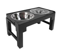Yechiry Adjustable Height Elevated Dog Bowl Stainless Steel, Foldable Double Bowl with Stable Base, Anti Slip for Large Dogs, Resistant Dog Feeder, Suitable for Larger Dogs