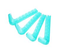 Yechiry Adjustable Silicone Skate Guards Soft Protector for Hockey and Figure Skates Size 24 to 42 2 Pairs (Ice Blue)