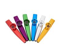 Yechiry Aluminum Alloy Kazoo Humming Instrument, Musical Kazoo for Beginners, Easy to Play, Portable Travel Companion with 6 for Guitar Ukulele Partner