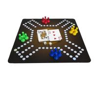 Yechiry Arabic Flying Chess Game Set for Family Fun and Parent Child Bonding 35x35cm with 16 Pieces and 2 Dice (Four Players)