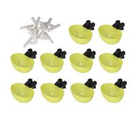 Yechiry Automatic Bird Waterer Large Capacity Premium PP Drinking Bowl for Chickens and Pigeons 10 Units (6mm)