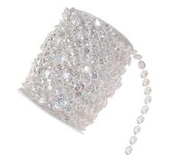 Yechiry Beaded Chain, 10mm Colorful Beads Roll Acrylic Disc Decorative Beads Jewelry Chains for Making Jewelry in Bulk, 30m Length for Jewel DIY, Festival Site Accessories