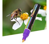 Yechiry Bee Queen Marker Pen, Plastic Mark Paint Tool, 8 Colors Mark Paint Tool with Beekeeping Feature, Ideal for Beekeeper Equipment (Purple)