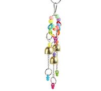 Yechiry Bird Chewing Hanging Bells Toy Sweet Sound for Parrots Acrylic Safe Bite Resistant Relieve Anxiety