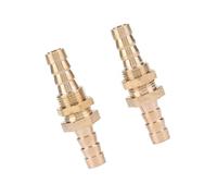 Yechiry Brass Bulkhead Pipe Fitting Coupler Connector Adapter for CNC Machining Construction 2 Pcs 6mm & 8mm (8mm)