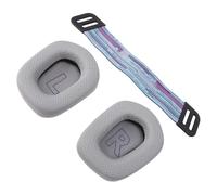 Yechiry Breathable Mesh Earpads Premium Replacement Noise Isolation Memory Foam Ear Cushions with Headband Straps for G733 Wireless G335 Wired Gaming Headset, Easy to Install (Grey)