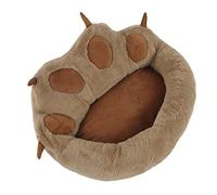 Yechiry Cat Bed, Soft Plush Pet with Watertight Base for Small Dogs Cats, Machine Washable Comfortable Sleeping Space 25.2x15.4x11.0in (Brown)